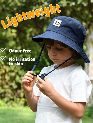 FURTALK Smiley Face Summer Beach Bucket Hats