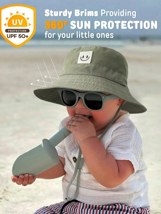 FURTALK Smiley Face Summer Beach Bucket Hats