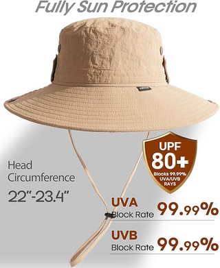 FURTALK UPF 80+  Foldable Wide Brim Outdoor Fishing Hat