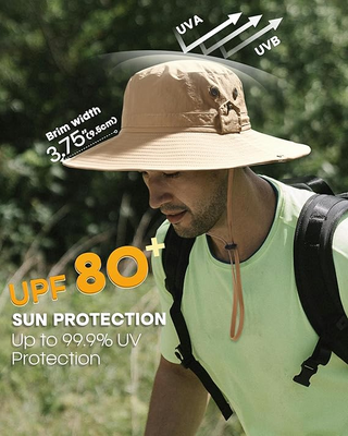 FURTALK UPF 80+  Foldable Wide Brim Outdoor Fishing Hat