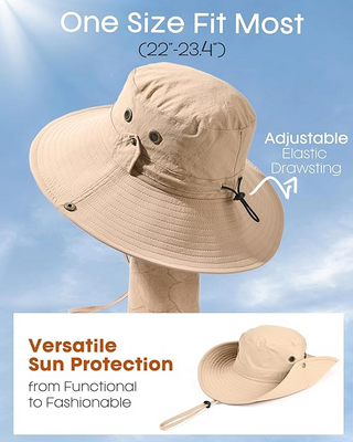 FURTALK UPF 80+  Foldable Wide Brim Outdoor Fishing Hat