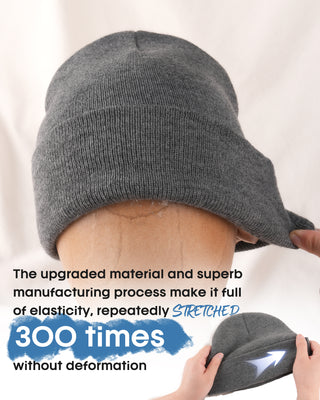 FURTALK Unisex  Cuffed Thick Knitted Beanie Skull Cap