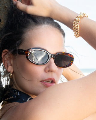 FURTALK Retro Oval Classic Polarized Sunglasses