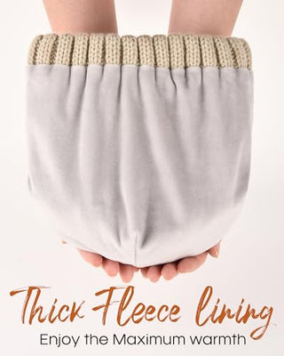 FURTALK Winter Hat Gloves Scarf Set Fleece Knit Pom Beanie Warm Neck Warmer Touchscreen Gloves 3 in 1 Gift Set