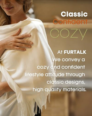 FURTALK  Pashmina Shawl Wraps Cashmere Feel Scarf