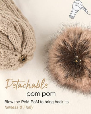 FURTALK Winter Hat Gloves Scarf Set Fleece Knit Pom Beanie Warm Neck Warmer Touchscreen Gloves 3 in 1 Gift Set