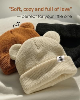 FURTALK Baby Beanie with Bear Ear for Infant Toddler