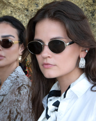 FURTALK Retro Oval  UV400  Trendy Sunglasses