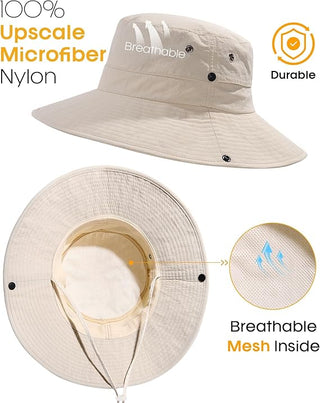 FURTALK UPF 80+  Wide Brim Packable Cowboy Hat