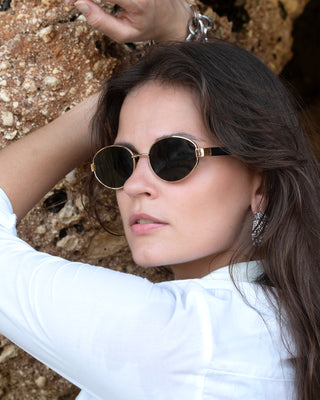 FURTALK Retro Oval  UV400  Trendy Sunglasses