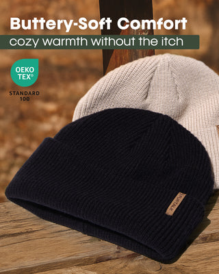 FURTALK Fisherman Beanie for Men Women Sytlish Short Cuff Cap