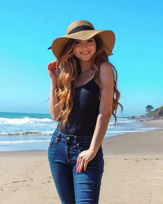 FURTALK  Wide Brim Floppy Beach Hat