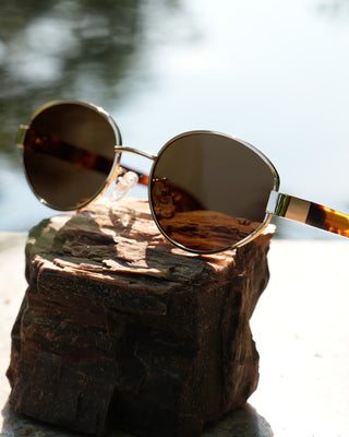 FURTALK Retro Oval  UV400  Trendy Sunglasses