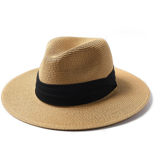 FURTALK UPF80 Wide Brim Fedora Straw Panama Hat