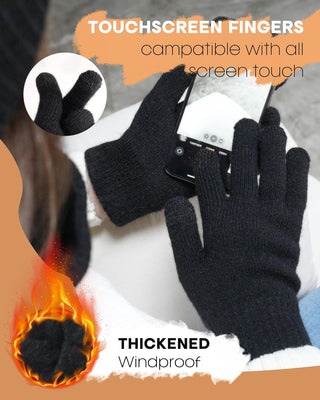 FURTALK Womens Winter Hat Scarf Gloves Set Knitted Thick Beanie Touchscreen Gloves Neck Warmer for Men Women
