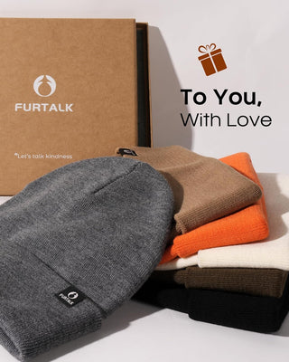 FURTALK 100% Merino Wool Beanie Hat for Men Women Warm Winter Hat Double Layer Knitted Beanies