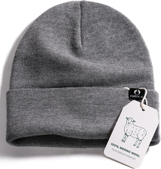 FURTALK 100% Merino Wool Beanie Hat for Men Women Warm Winter Hat Double Layer Knitted Beanies