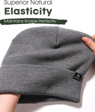 FURTALK 100% Merino Wool Beanie Hat for Men Women Warm Winter Hat Double Layer Knitted Beanies