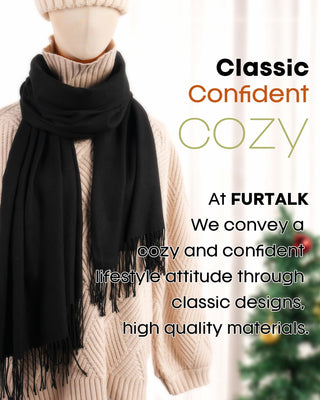 FURTALK  Pashmina Shawl Wraps Cashmere Feel Scarf