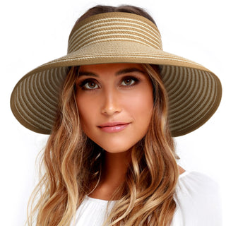 FURTALK Visor Wide Brim Straw Hat