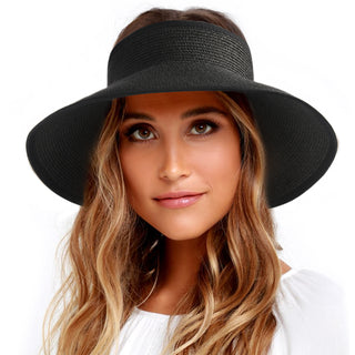 FURTALK Visor Wide Brim Straw Hat