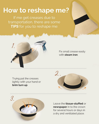 FURTALK Wide Ribbon Straw Beach Sun Hat