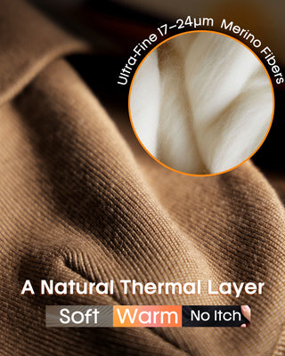 FURTALK 100% Merino Wool Beanie Hat for Men Women Warm Winter Hat Double Layer Knitted Beanies