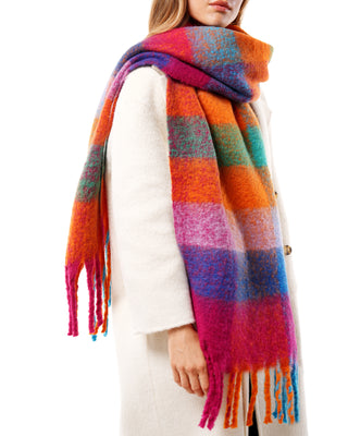 FURTALK Chunky Thick Blanket Scarves Warm Colorful Long Wrap