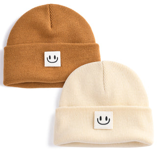 FURTALK Baby Beanie Cute Toddler Winter Hat Knit Boys Girls Warm 2 Pack Kids Embroidered Beanies Cap