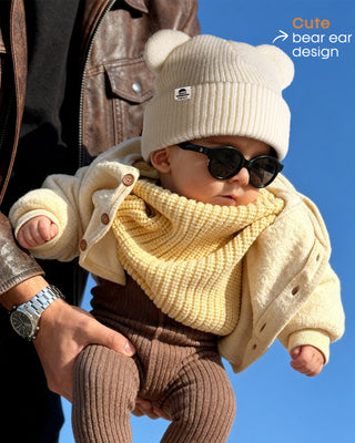 FURTALK Baby Beanie with Bear Ear for Infant Toddler