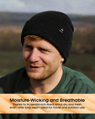 FURTALK 100% Merino Wool Beanie Hat for Men Women Warm Winter Hat Double Layer Knitted Beanies