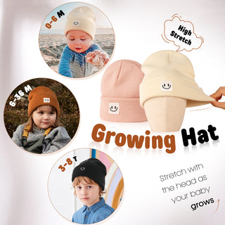 FURTALK Baby Beanie Cute Toddler Winter Hat Knit Boys Girls Warm 2 Pack Kids Embroidered Beanies Cap