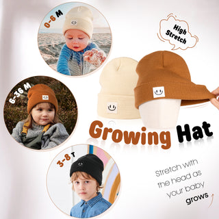 FURTALK Baby Beanie Cute Toddler Winter Hat Knit Boys Girls Warm 2 Pack Kids Embroidered Beanies Cap