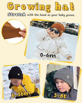 FURTALK Baby Beanie Fleece Lined Toddler Winter Hat Boys Girls Knit Warm Beanies