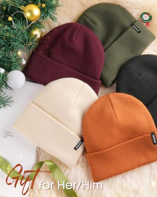 FURTALK Unisex Cuffed Beanie Knitted Skull Cap