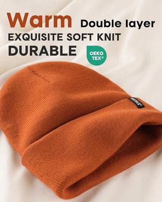 FURTALK Unisex Cuffed Beanie Knitted Skull Cap
