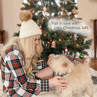 FURTALK Winter Knitted Beanie Hat with Pom Pom