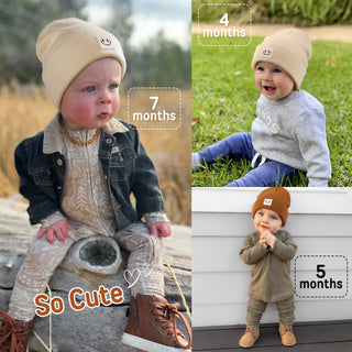 FURTALK Baby Beanie Cute Toddler Winter Hat Knit Boys Girls Warm 2 Pack Kids Embroidered Beanies Cap