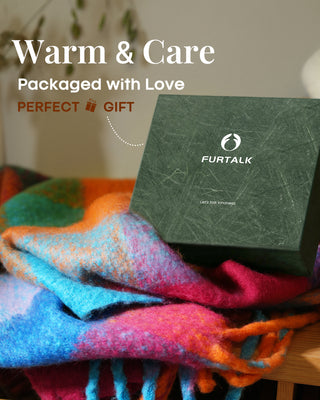 FURTALK Chunky Thick Blanket Scarves Warm Colorful Long Wrap