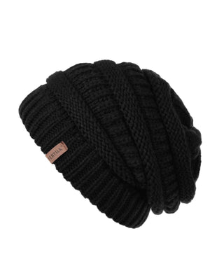 FURTALK Winter Knit Slouchy Beanie Hat Warm Skull Ski Cap