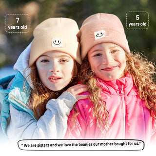 FURTALK Baby Beanie Cute Toddler Winter Hat Knit Boys Girls Warm 2 Pack Kids Embroidered Beanies Cap