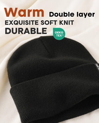 FURTALK Unisex Cuffed Beanie Knitted Skull Cap