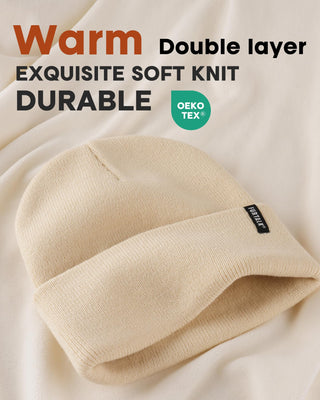 FURTALK Unisex Cuffed Beanie Knitted Skull Cap