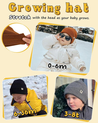 FURTALK Baby Beanie Fleece Lined Toddler Winter Hat Boys Girls Knit Warm Beanies