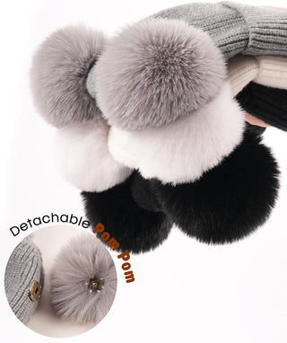 FURTALK Baby Toddler Winter Hat Pom Pom Beanie Girls Boys with Fleece Lined Kids Warm Cap