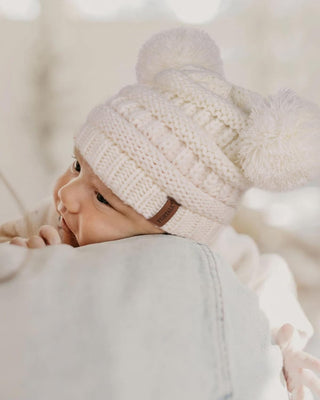FURTALK Baby Winter Knitted Beanie Hat Soft Warm Pom Pom for Infant Toddler Skull Cap