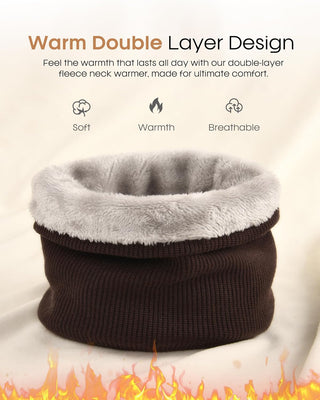 FURTALK Winter Neck Warmer Men Ski Neck Gaiter Scarf For Men Women Thick Warm Fleece Windproof Scarves