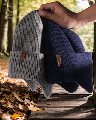 FURTALK Winter Beanie Hats with Earflap for Men Warm Fleece Line Knitted Outdoor Caps