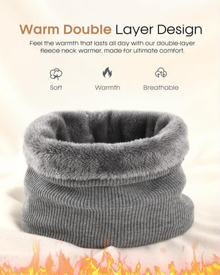 FURTALK Winter Neck Warmer Men Ski Neck Gaiter Scarf For Men Women Thick Warm Fleece Windproof Scarves