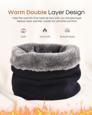 FURTALK Winter Neck Warmer Men Ski Neck Gaiter Scarf For Men Women Thick Warm Fleece Windproof Scarves